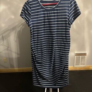 Navy Striped T-Shirt Dress - Casual Women’s Dress